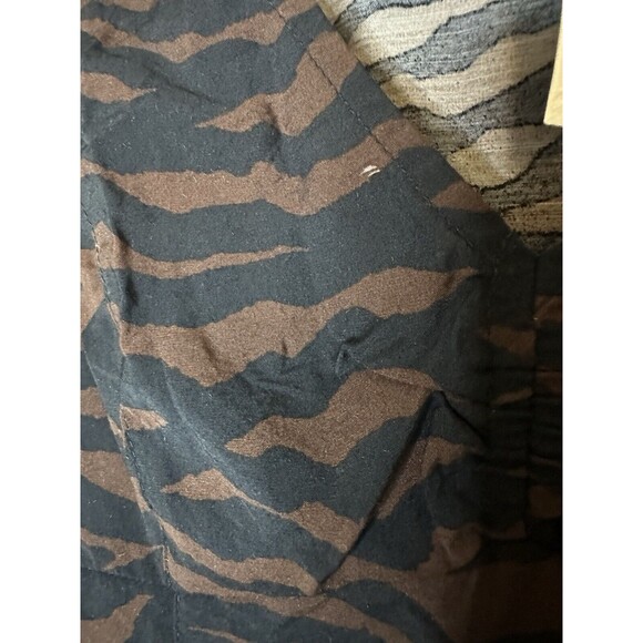 MADEWELL V-Neck Mini Dress Abstract Animal Print True Black SIZE‎ 00 NWT - Picture 11 of 11